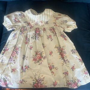 Floral vintage baby girl dress
